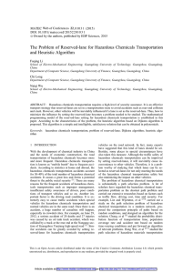 The Problem of Reserved-lane for Hazardous Chemicals Transportation and Heuristic Algorithm