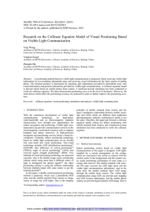 Research on the Collinear Equation Model of Visual Positioning Based