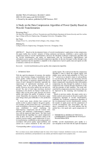 A Study on the Data Compression Algorithm of Power Quality... Wavelet Transformation Wenxiong Peng *