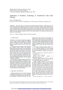 Application of Similarity Technology in Transformers State Early Warning