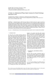 A Study on a Miniaturized Planar Spiral Antenna for Partial... Detection in GIS