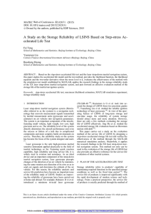 A  Study on the Storage Reliability of LSINS Based... celerated Life Test Fei Teng Yuanyuan Liu