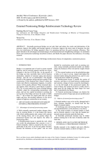 External Prestressing Bridge Reinforcement Technology Review Hanbing Zhu &amp; Yaxun Yang
