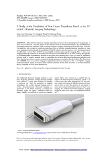 A Study on the Simulation of New Linear Transducer Based... trafast Ultrasonic Imaging Technology