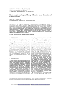 Pinch  Analysis on Regional Energy Allocation under Constraints of