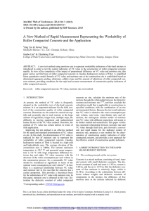 A New Method of Rapid Measurement Representing the Workability of