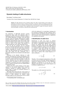 Dynamic testing of cable structures