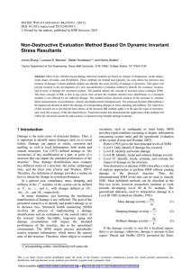 Non-Destructive Evaluation Method Based On Dynamic Invariant Stress Resultants