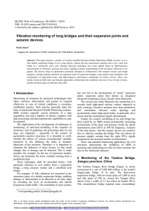 Vibration monitoring of long bridges and their expansion joints and