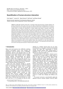 Quantification of human-structure interaction Colin Caprani , Junnan Qu , Stana Zivanovic