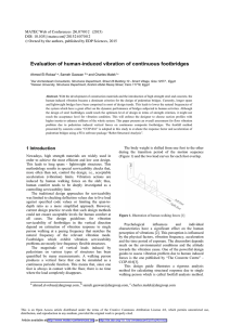 Evaluation of human-induced vibration of continuous footbridges