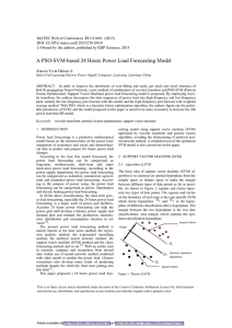 A PSO-SVM-based 24 Hours Power Load Forecasting Model