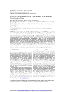 Effect of ascade eservoirs on lood outing in the Hongshui