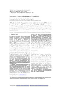 Synthesis of PMMA/Polysiloxane Core-Shell Latex