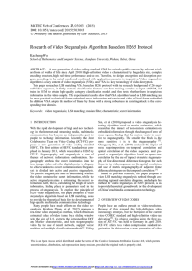 Research of Video Steganalysis Algorithm Based on H265 Protocol Kaicheng Wu