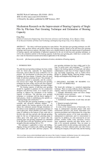 Mechanism Research on the Improvement of Bearing Capacity of Single