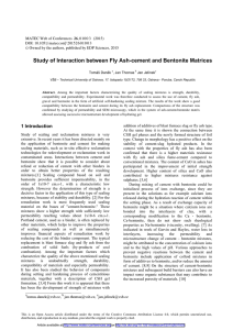 Study of Interaction between Fly Ash-cement and Bentonite Matrices