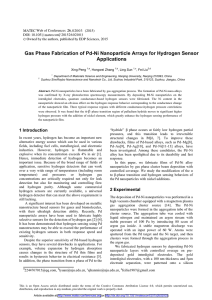 Gas Phase Fabrication of Pd-Ni Nanoparticle Arrays for Hydrogen Sensor Applications