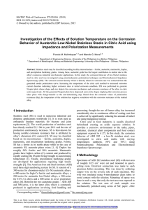 Investigation of the Effects of Solution Temperature on the Corrosion