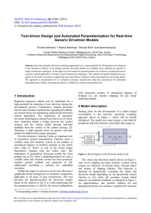 Tool-driven Design and Automated Parameterization for Real-time Generic Drivetrain Models