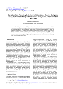 Deviation from Trajectory Detection in Vision based Robotic Navigation