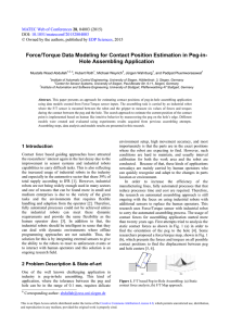Force/Torque Data Modeling for Contact Position Estimation in Peg-in-