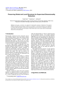 Preserving Global and Local Structures for Supervised Dimensionality Reduction
