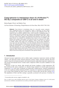 Creep behavior in interlaminar shear of a Hi-Nicalon™/ SiC-B