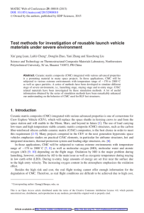 Test methods for investigation of reusable launch vehicle