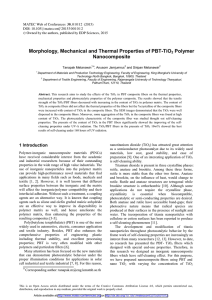 Morphology, Mechanical and Thermal Properties of PBT-TiO Polymer Nanocomposite 2