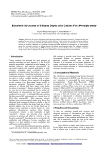 Electronic Structures of Silicene Doped with Galium: First Principle study ,