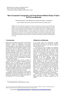 Micro-Computed Tomography and Finite Element Method Study of Open-  Tomasz Wejrzanowski