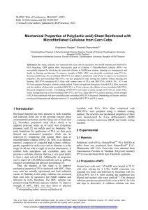 Mechanical Properties of Poly(lactic acid) Sheet Reinforced with