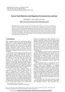 Sensor Fault Detection and Diagnosis for autonomous vehicles  Miguel Realpe