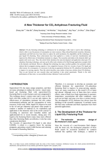 A New Thickener for CO Anhydrous Fracturing Fluid 2 Zhang Jian