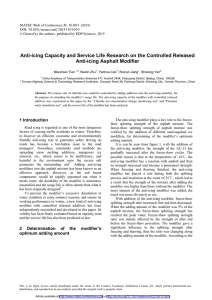 Anti-icing Capacity and Service Life Research on the Controlled Released