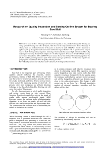 Research on Quality Inspection and Sorting On-line System for Bearing