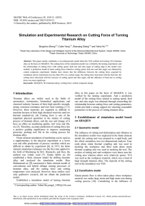 Simulation and Experimental Research on Cutting Force of Turning Titanium Alloy