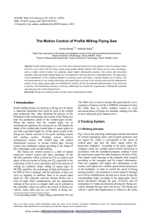 The Motion Control of Profile Milling Flying Saw Yuhua Zhang