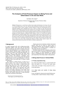 The Analysis of Fluid Pressure Impact on String Force and