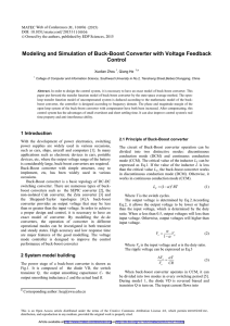 Modeling and Simulation of Buck-Boost Converter with Voltage Feedback Control