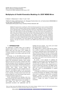 Multiphysics &amp; Parallel Kinematics Modeling of a 3DOF MEMS Mirror