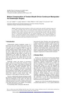 Motion Compensation of Tendon-Sheath Driven Continuum Manipulator for Endoscopic Surgery