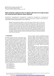 Rapid Automatic Lighting Control of a Mixed Light Source for... tion using Derivative Optimum Search Methods