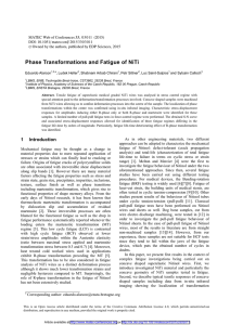 Phase Transformations and Fatigue of NiTi