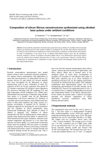 Composition of silicon fibrous nanostructures synthesized using ultrafast