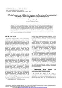 Effect of machining fluid on the process performance of wire... discharge machining of nanocomposite ceramic