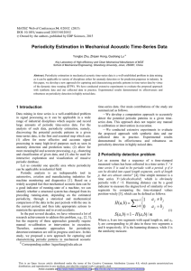 Periodicity Estimation in Mechanical Acoustic Time-Series Data