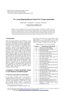 H Loop Shaping Robust Control For Tractor-semitrailer  Sheng Chang