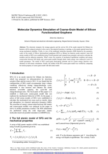 Molecular Dynamics Simulation of Coarse-Grain Model of Silicon Functionalized Graphene